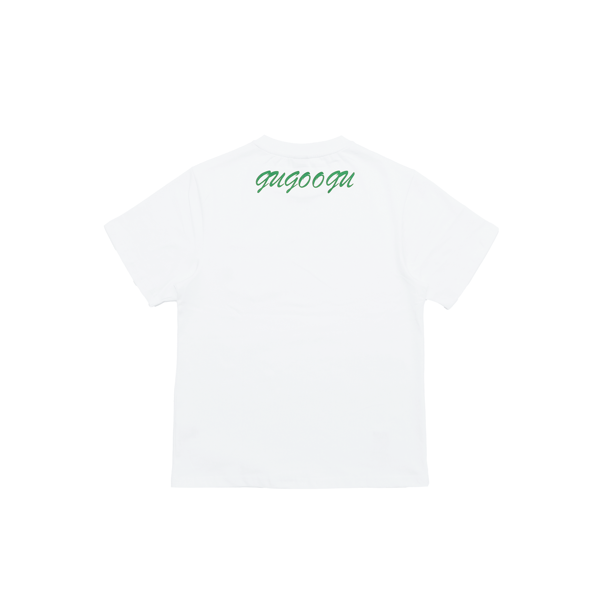 Gugoogu Contrast Stitch Cursive Logo Pocket Slim Fit T-Shirt | White | Hong Kong Original Design