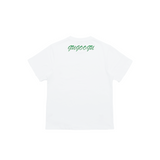 Gugoogu Contrast Stitch Cursive Logo Pocket Slim Fit T-Shirt | White | Hong Kong Original Design