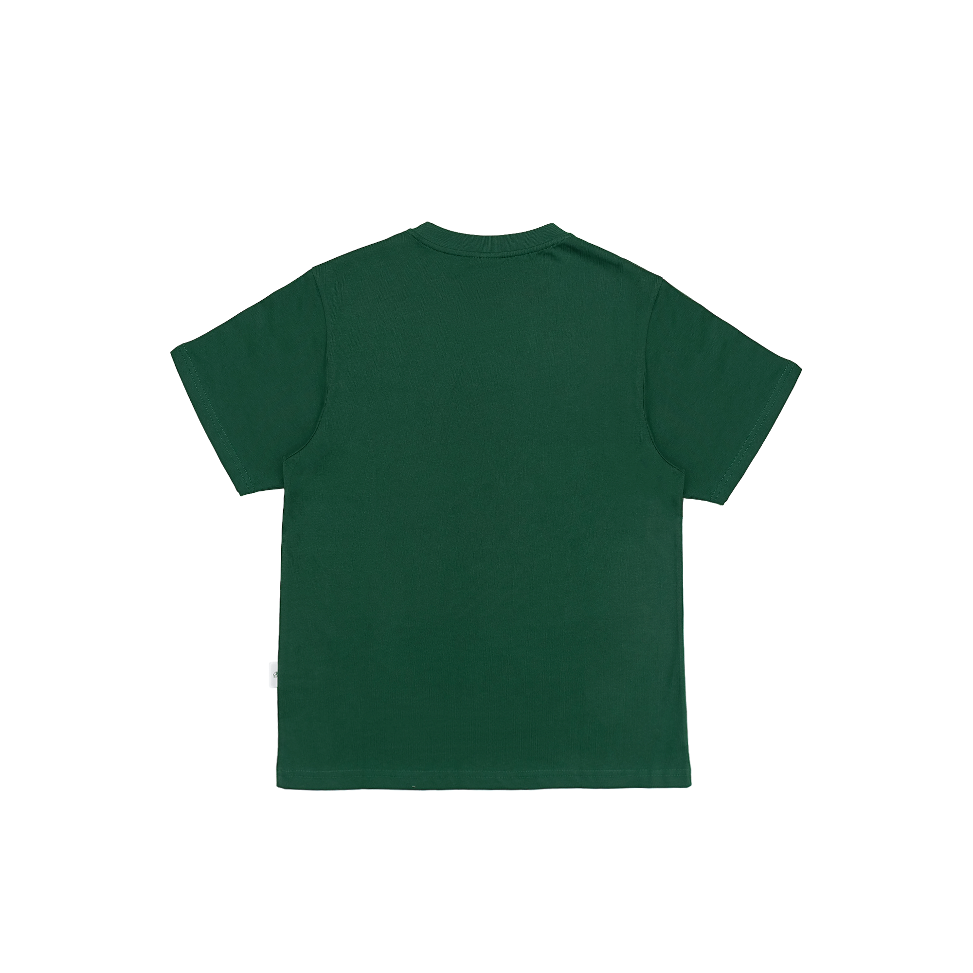 Gugoogu Contrast Stitch Minimalist Logo Slim Fit T-Shirt | Forest Green | Hong Kong Original Design
