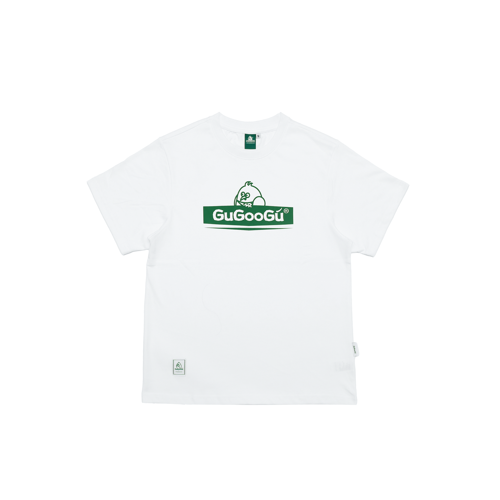 Gugoogu Peeking Bird Box Logo Slim Fit T-Shirt | White | Hong Kong Original Design