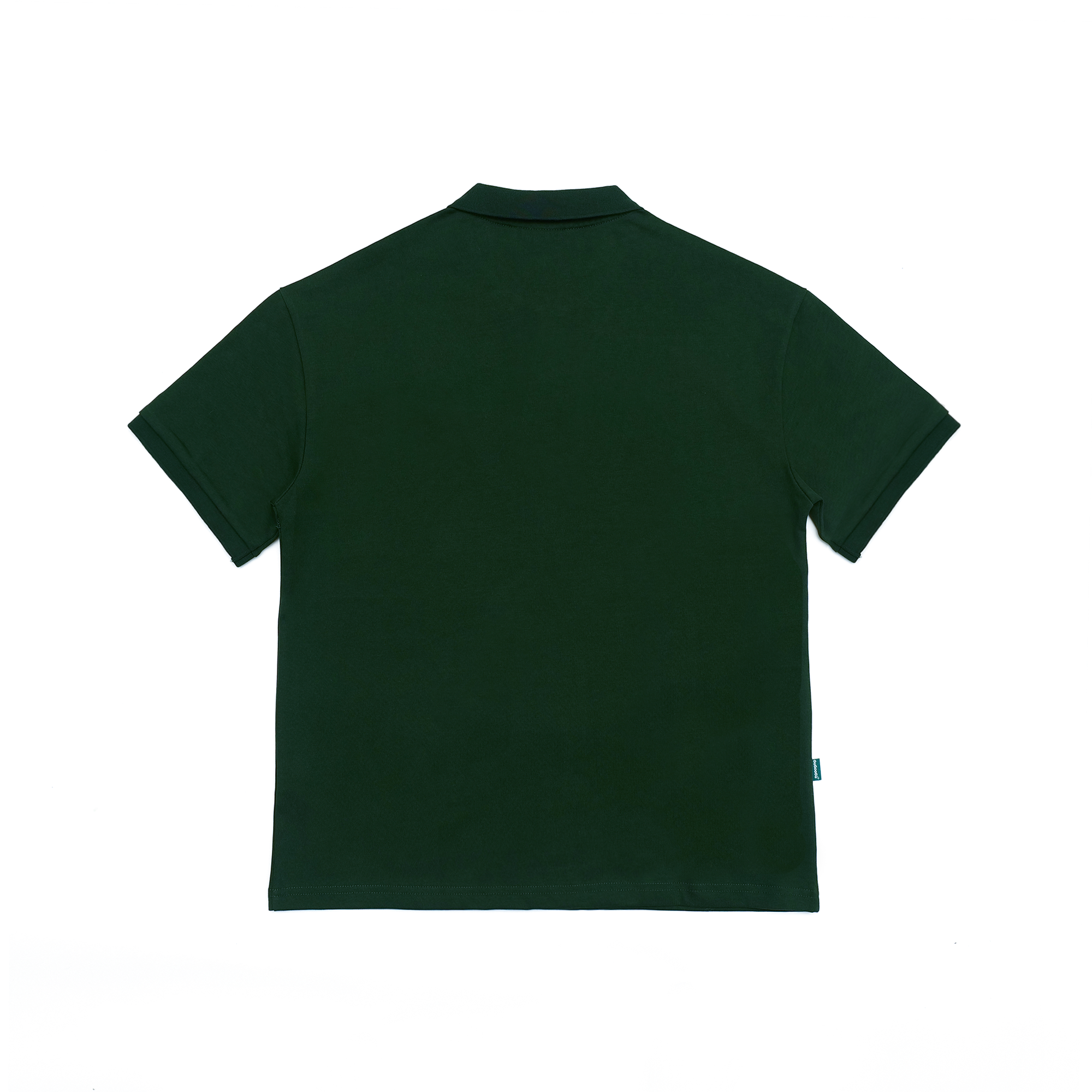 Gugoogu Classic Logo Pure Cotton Slightly Loose Polo Shirt | Green | Hong Kong Original Design