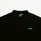 Gugoogu Classic Logo Pure Cotton Slightly Loose Polo Shirt | Black | Hong Kong Original Design