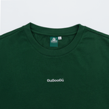 Gugoogu Contrast Stitch Minimalist Logo Slim Fit T-Shirt | Forest Green | Hong Kong Original Design