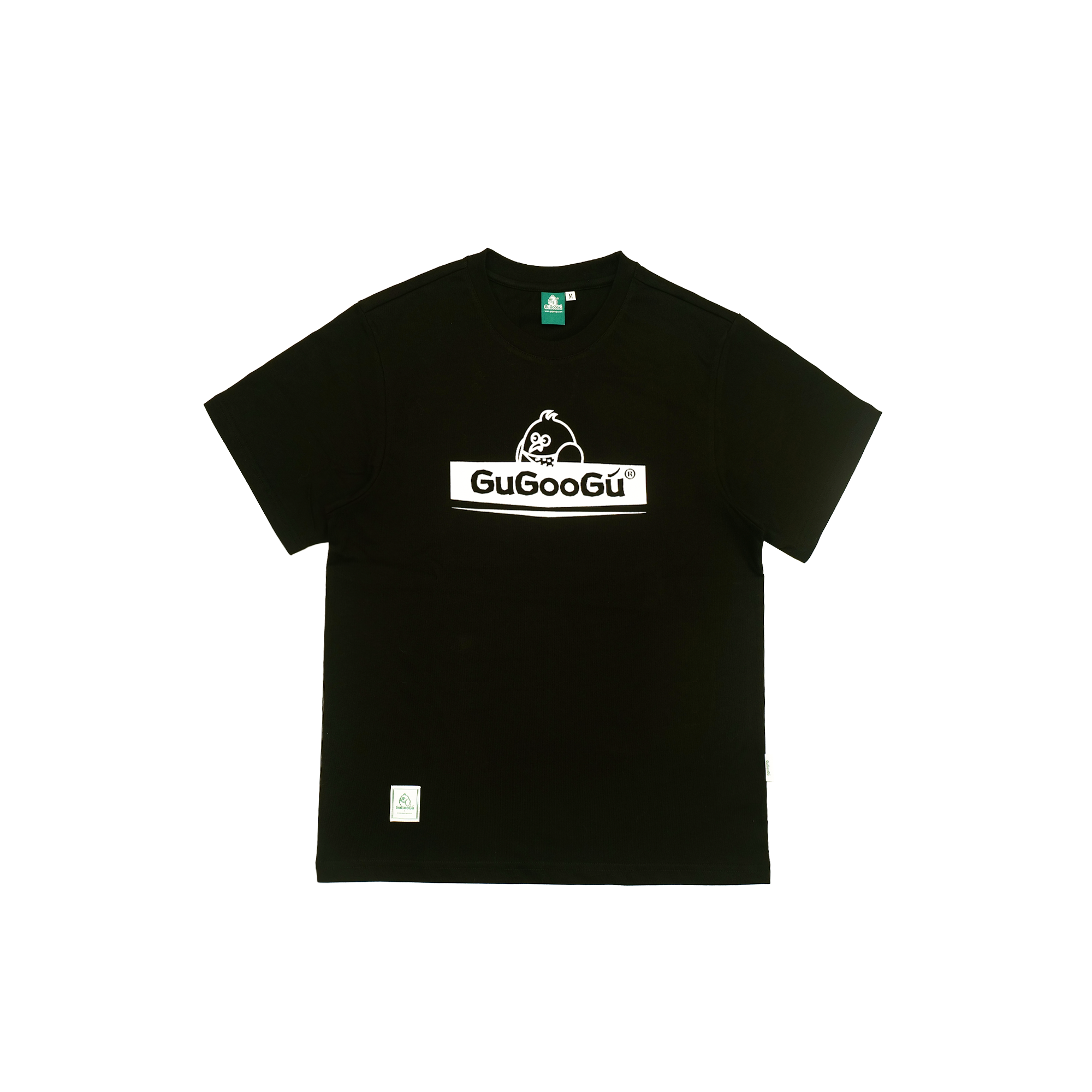 Gugoogu Peeking Bird Box Logo Slim Fit T-Shirt | Black | Hong Kong Original Design