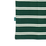 Gugoogu Striped Classic Box Logo Slightly Loose T-Shirt | Forest Green | Hong Kong Original Design