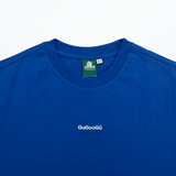 Gugoogu Contrast Stitch Minimalist Logo Slim Fit T-Shirt | Blue | Hong Kong Original Design