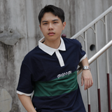 Gugoogu Classic Logo Pure Cotton Slightly Loose Polo Shirt | Forest Green | Hong Kong Original Design